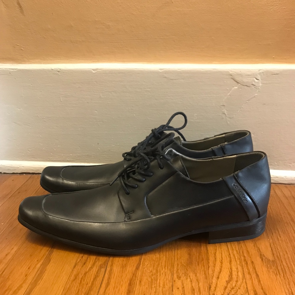 Calvin Klein Brent Moc Toe Leather Lace Up
